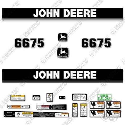 john deere 675 skid steer decals|Fits John Deere 6675 Decal Kit Skid Steer – Equipment Decals.